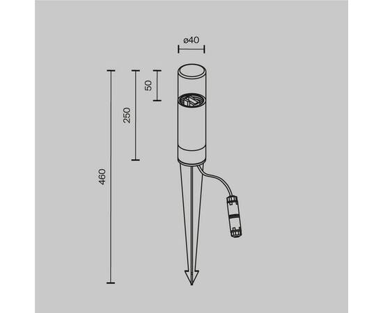 Ландшафтный светильник Maytoni Glide O437FL-01GF1, изображение 2