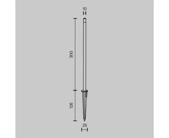 Ландшафтный светодиодный светильник Maytoni Spear O441FL-L1GF3K, изображение 2