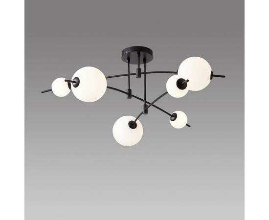 Подвесная светодиодная люстра iLedex Epical 6827-6 BK+WH, изображение 2