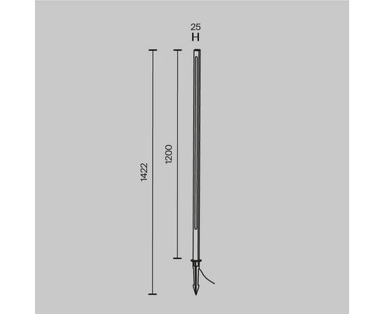 Уличный светодиодный светильник Maytoni Pole O440FL-L18GF3K, изображение 2