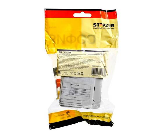 Переключатель одноклавишный Stekker белый MSW10-12-01 49386, изображение 3