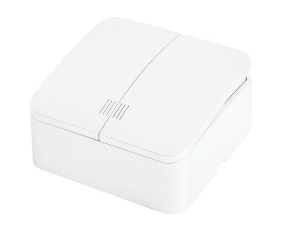 Выключатель двухклавишный Stekker белый MSW10-21-01 49290