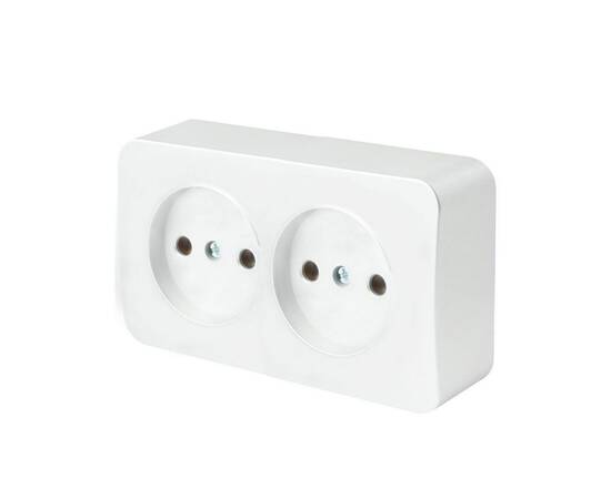 Розетка двойная 2P Stekker София белый MST10-12-01 49303