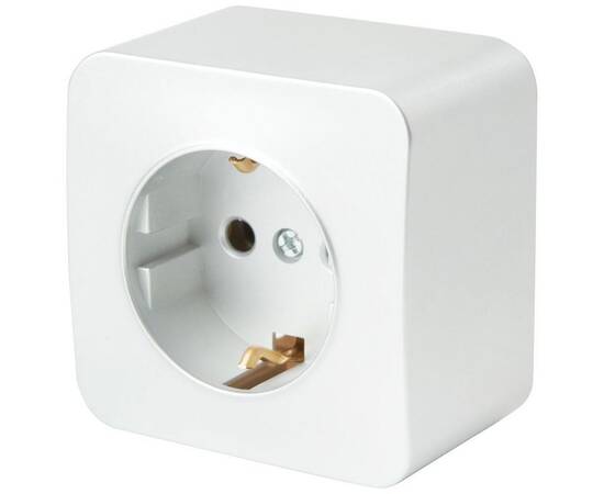 Розетка 2P+PE Stekker София белый MST16-11-01 49302