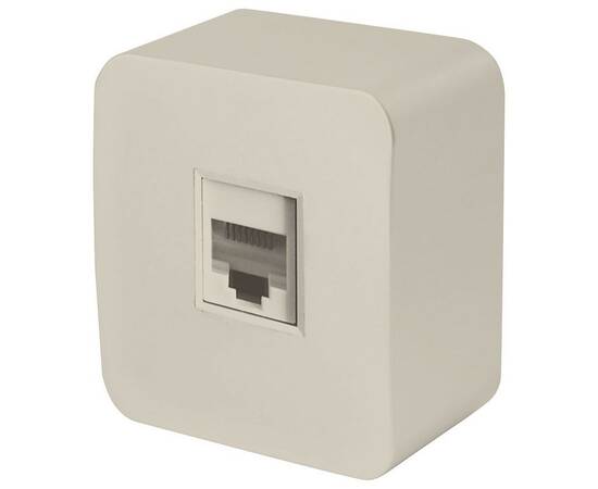 Розетка компьютерная RJ-45 Stekker София слоновая кость MST00-20-04 49482