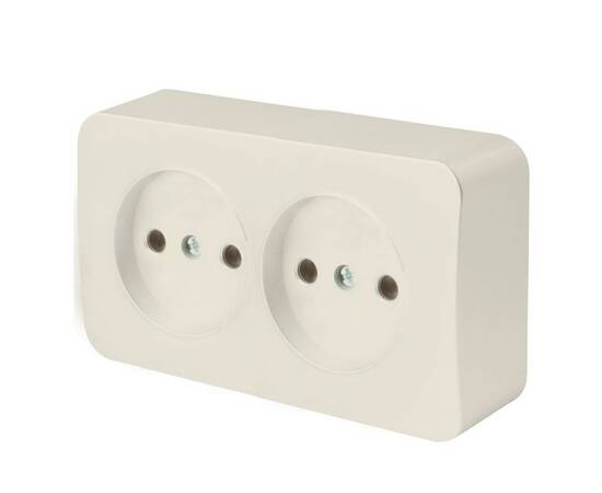 Розетка двойная 2P Stekker София слоновая кость MST10-12-04 49495