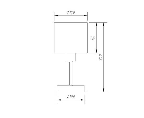 Настольная лампа Escada Denver 1109/1 White/Silver, изображение 2