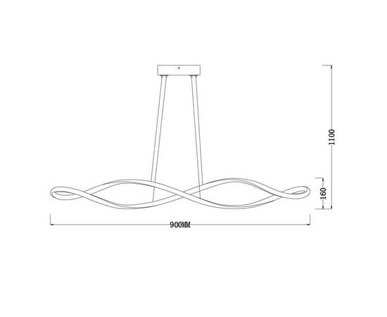 Подвесной светодиодный светильник Escada Knot 10236/1LED Gold, изображение 2