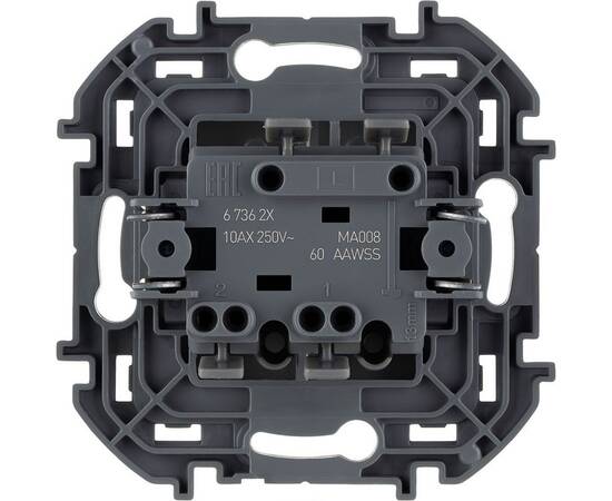 Выключатель двухклавишный - INSPIRIA - 10 AX - 250 В~ - антрацит, изображение 2