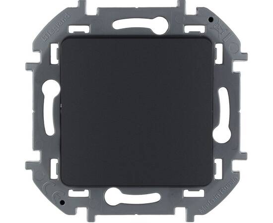 Выключатель без фиксации (кнопка) с Н.О. контактом - INSPIRIA - 6 A - 250 В~ - антрацит