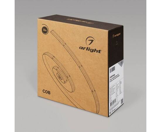 Светодиодная лента Arlight 8W/m 320LED/m CSP теплый белый 50М COB-X320-8mm 48V Warm2700 043242, изображение 2