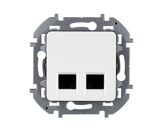 Двойная розетка RJ 45 - категория 5e - UTP - INSPIRIA - белый
