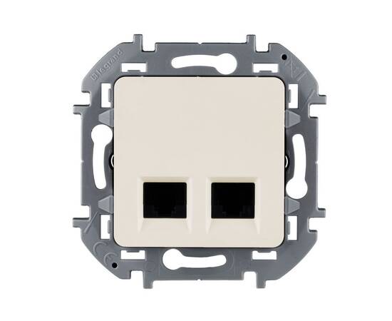 Двойная розетка RJ 45 - категория 5e - UTP - INSPIRIA - слоновая кость