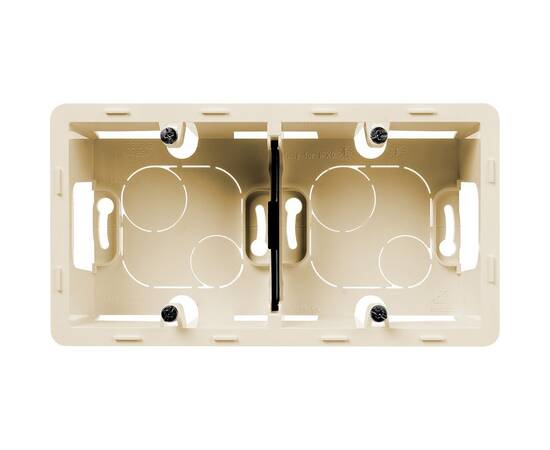 Коробка накладного монтажа - 2 поста - INSPIRIA - слоновая кость