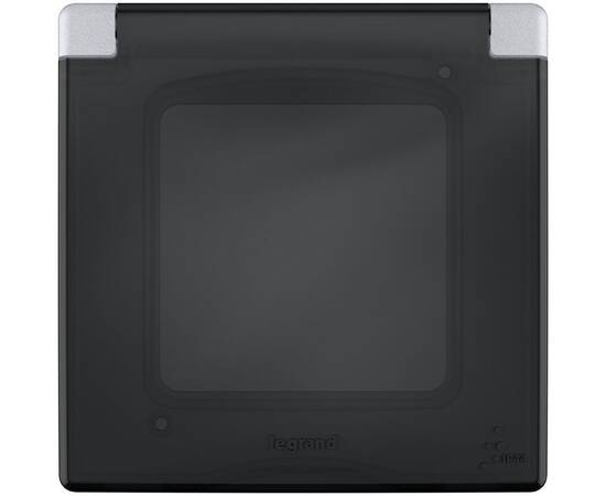 Рамка с защитной крышкой IP 44 - INSPIRIA - алюминий