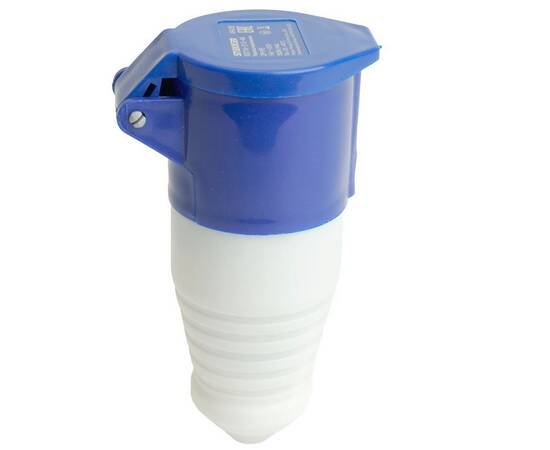 Розетка переносная 2P+PE Stekker с крышкой синий RST16-213-44 49438, изображение 4