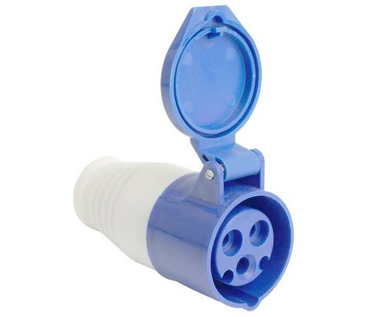 Розетка переносная 2P+PE Stekker с крышкой синий RST16-213-44 49438, изображение 7