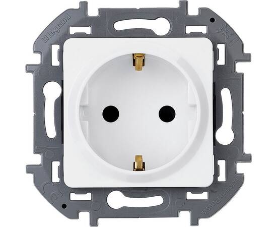 Розетка 2К+З - немецкий стандарт - 16 А - 250 В~ - INSPIRIA - белый