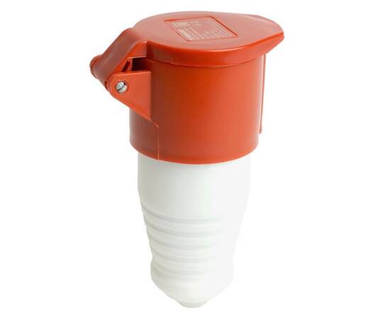 Розетка переносная 3P+PE Stekker с крышкой красный RST16-214-44 49440, изображение 3