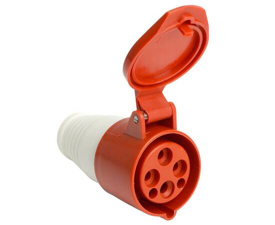 Розетка переносная 3P+PE Stekker с крышкой красный RST16-214-44 49440, изображение 8