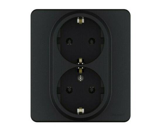 Розетка 2 x 2К+З - немецкий стандарт - 16 А - 250 В~ - INSPIRIA - антрацит