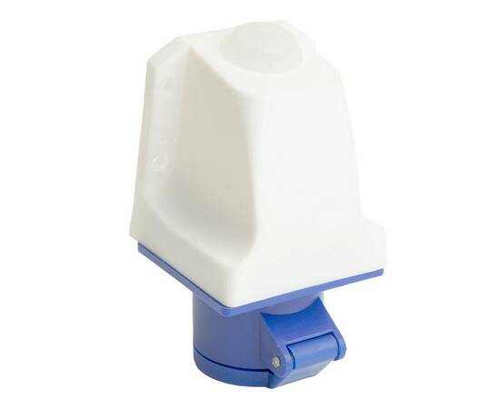 Розетка 2P+PE Stekker с крышкой синий RST16-113-44 49432, изображение 3