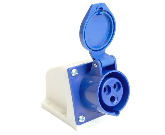 Розетка 2P+PE Stekker с крышкой синий RST16-113-44 49432, изображение 7