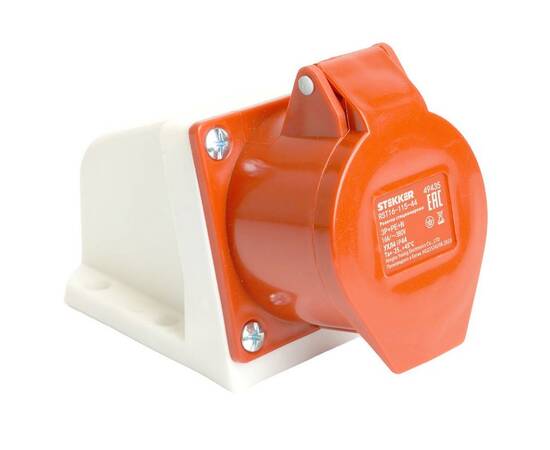 Розетка 3P+PE+N Stekker с крышкой красный RST16-115-44 49435