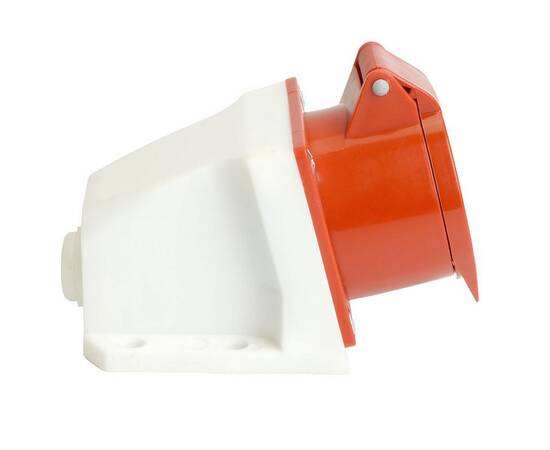 Розетка 3P+PE+N Stekker с крышкой красный RST16-115-44 49435, изображение 3