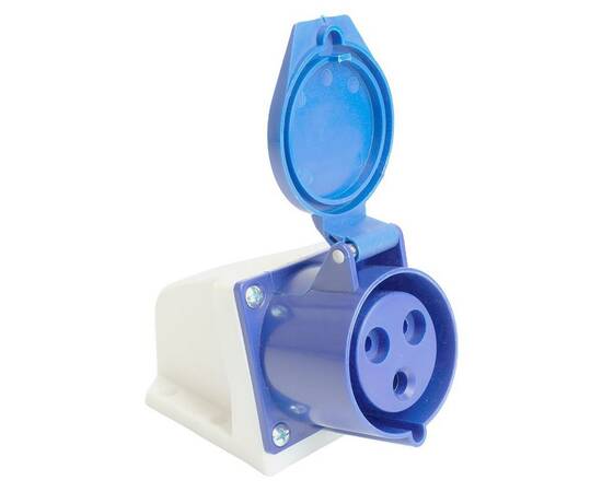 Розетка 2P+PE Stekker с крышкой синий RST32-123-44 49433, изображение 7