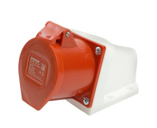 Розетка 3P+PE Stekker с крышкой красный RST32-124-44 49436