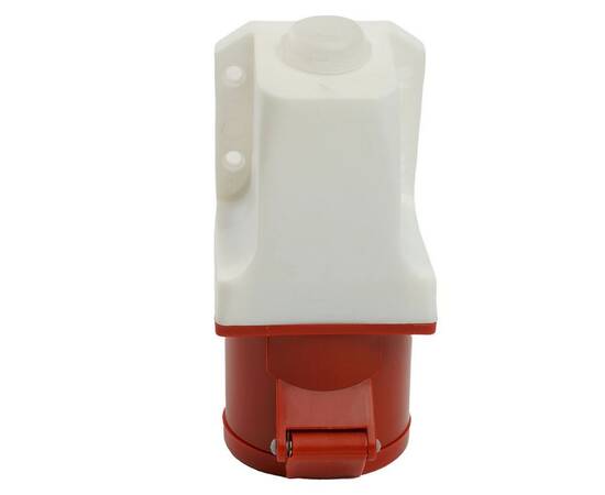 Розетка 3P+PE Stekker с крышкой красный RST32-124-44 49436, изображение 3