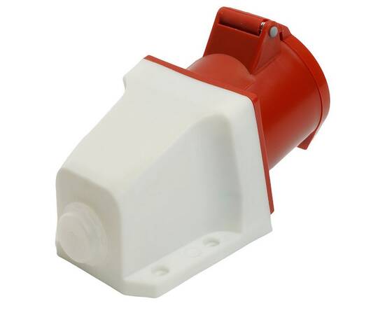 Розетка 3P+PE Stekker с крышкой красный RST32-124-44 49436, изображение 6