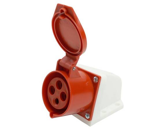 Розетка 3P+PE Stekker с крышкой красный RST32-124-44 49436, изображение 8