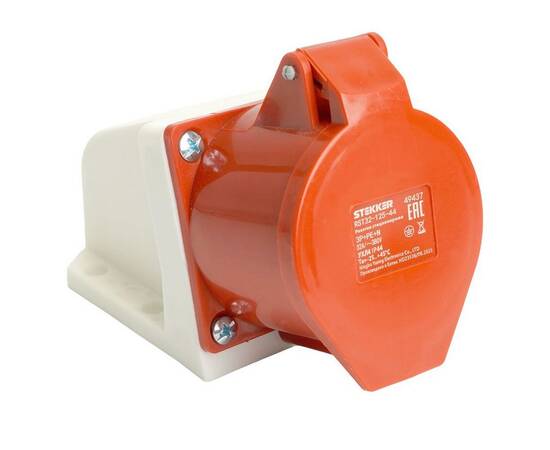 Розетка 3P+PE+N Stekker с крышкой красный RST32-125-44 49437