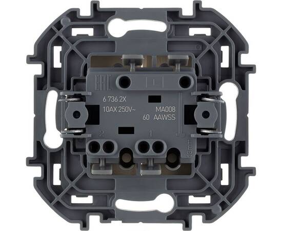 Выключатель двухклавишный - INSPIRIA - 10 AX - 250 В~ - слоновая кость, изображение 2