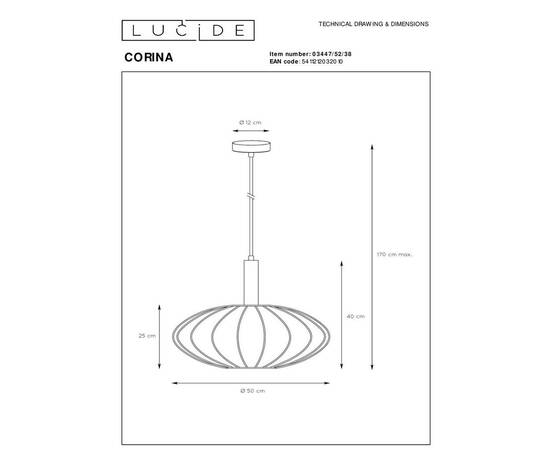 Подвесной светильник Lucide Corina 03447/52/38, изображение 2