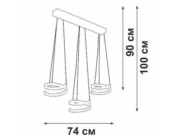 Подвесной светильник Vitaluce V3047-1/3S, изображение 4