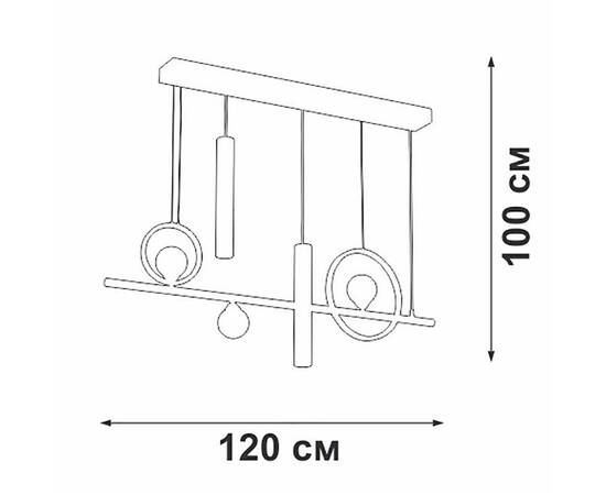 Подвесной светильник Vitaluce V3095-1/5S, изображение 2
