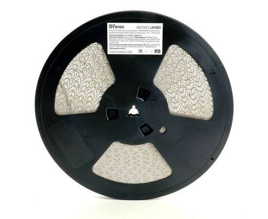 Светодиодная лента Feron 8W/m 120LED/m 2835SMD дневной белый 40M LS420 48792, изображение 5
