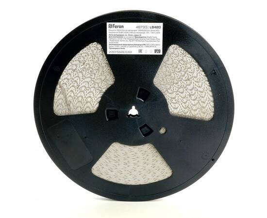 Светодиодная лента Feron 8W/m 120LED/m 2835SMD холодный белый 40M LS420 48793, изображение 5