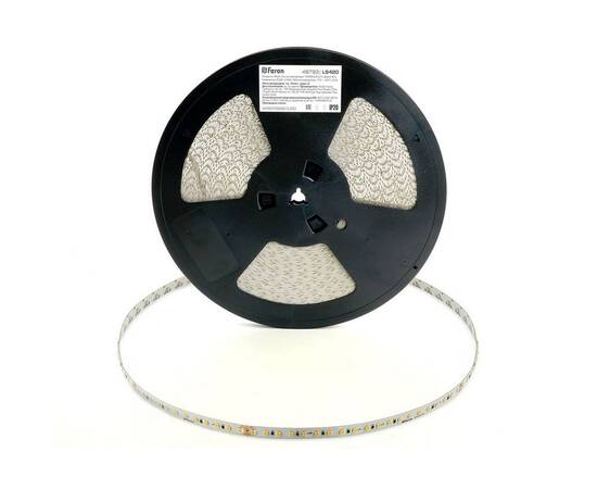 Светодиодная лента Feron 8W/m 120LED/m 2835SMD холодный белый 40M LS420 48793, изображение 6
