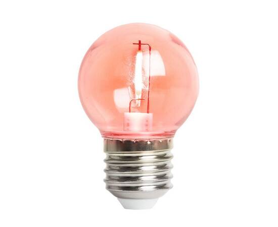 Лампа светодиодная Feron E27 2W красный прозрачная LB-383 48933, изображение 2