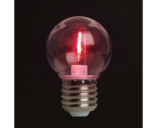 Лампа светодиодная Feron E27 2W красный прозрачная LB-383 48933, изображение 4