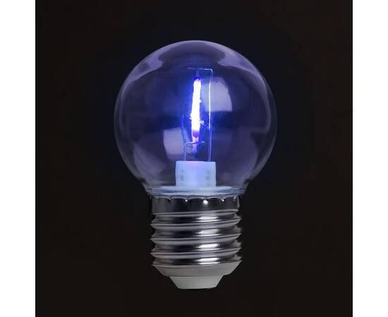 Лампа светодиодная Feron E27 2W синий прозрачная LB-383 48934, изображение 4