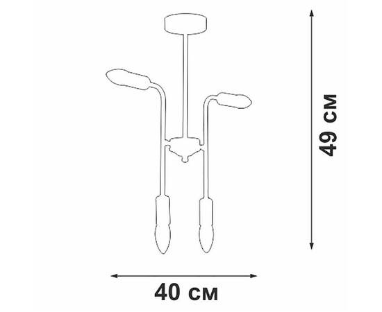 Потолочная люстра Vitaluce V3022-1/4PL, изображение 2