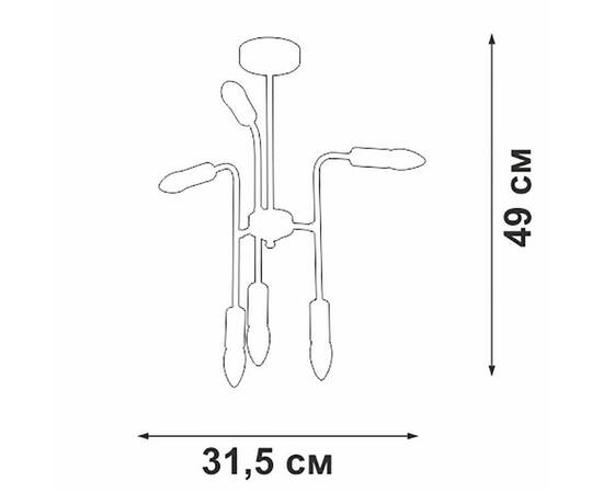 Потолочная люстра Vitaluce V3022-1/6PL, изображение 2