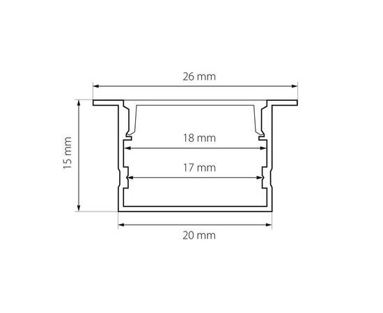 Встраиваемый профиль с рассеивателем Lightstar Profiled 419180, изображение 2