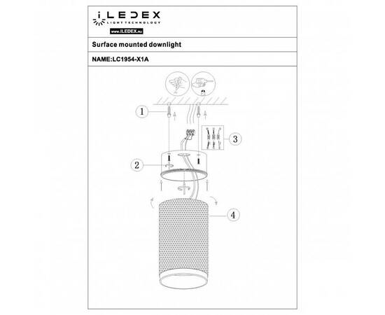 Потолочный светодиодный светильник iLedex Delta 1954-10W-3000K-36 BK+SL, изображение 2