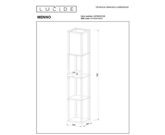 Торшер Lucide Menno 44799/81/30